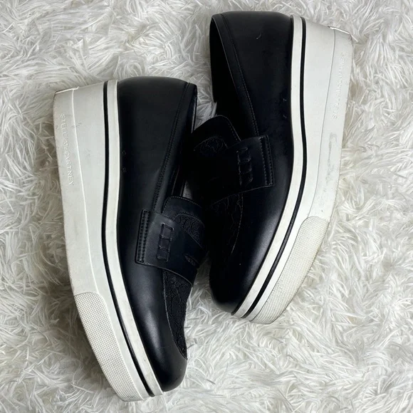 Stella McCartney Black Lace Loafers - Picture 3 of 9